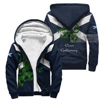 Galloway Tartan Lion Rampant Sherpa Hoodie  Proudly Display Your Heritage with Alba Gu Brath and Clan Name