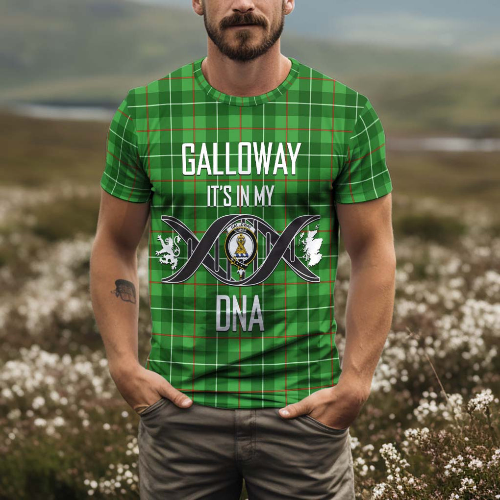 Galloway Tartan T-Shirt with Family Crest DNA In Me Style Kid's Shirt - Tartan Vibes Clothing