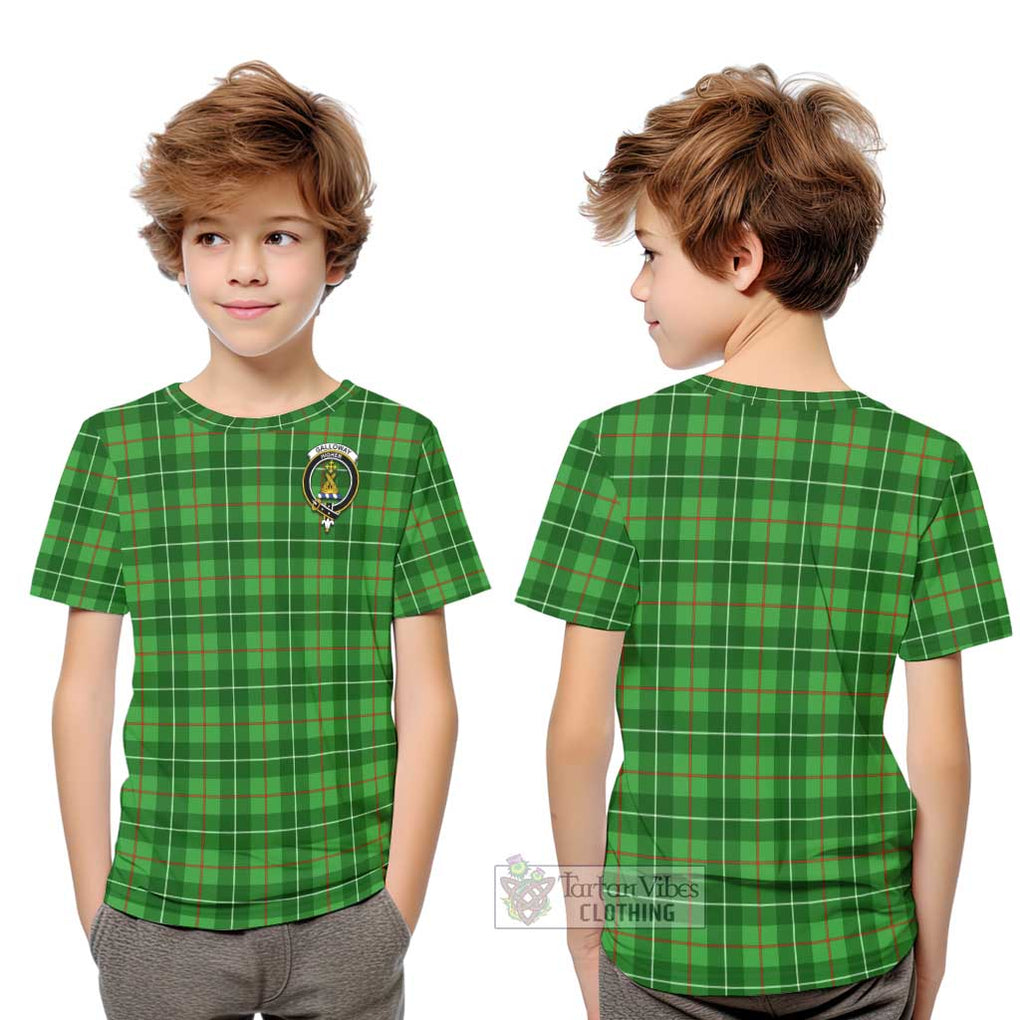 Galloway Tartan Kid T-Shirt with Family Crest Youth XL Size14 - Tartanvibesclothing Shop