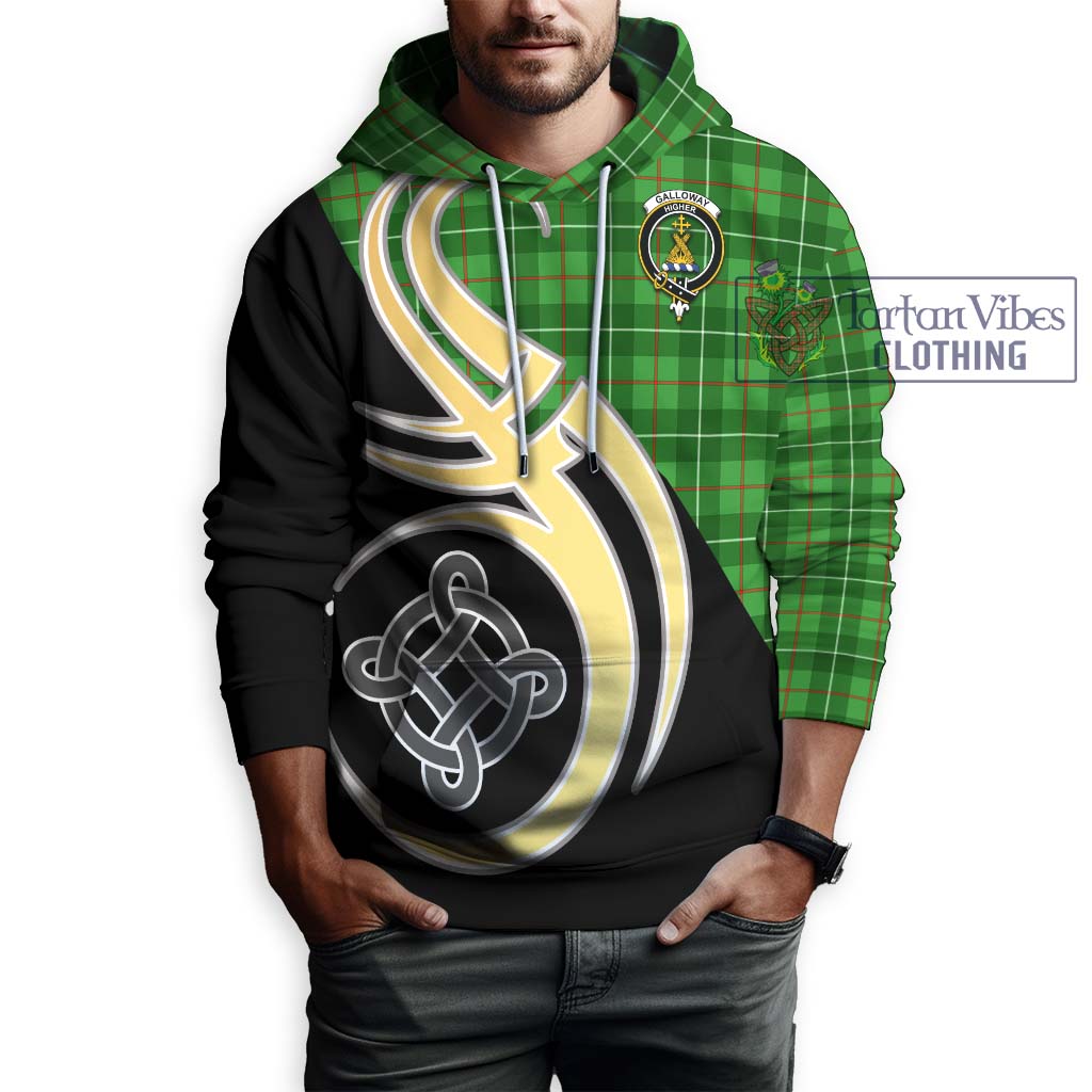 Galloway Tartan Hoodie with Family Crest and Celtic Symbol Style Zip Hoodie - Tartan Vibes Clothing