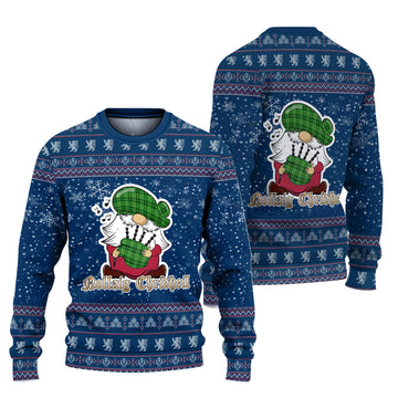 Galloway Clan Christmas Family Ugly Sweater with Funny Gnome Playing Bagpipes