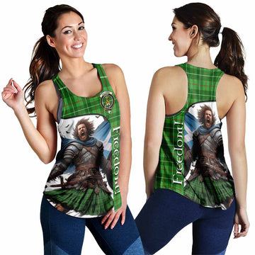 Galloway Crest Tartan Women's Racerback Tanks Inspired by the Freedom of Scottish Warrior