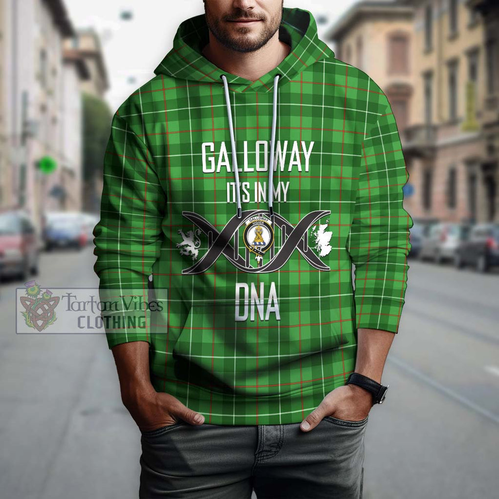 Galloway Tartan Hoodie with Family Crest DNA In Me Style Pullover Hoodie - Tartanvibesclothing Shop