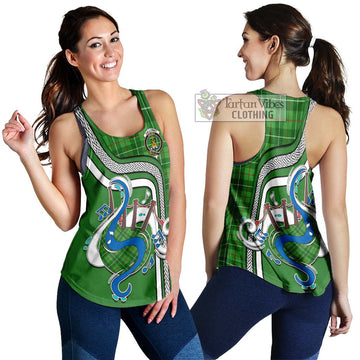 Galloway Tartan Women's Racerback Tanks with Epic Bagpipe Style