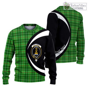 Galloway Tartan Ugly Sweater with Family Crest Circle Style