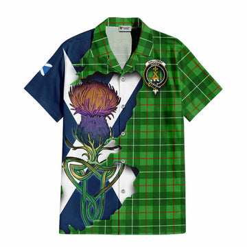 Galloway Tartan Family Crest Hawaiian Shirt Scottish Thistle Celtic Inspired Kid - Tartan Vibes Clothing