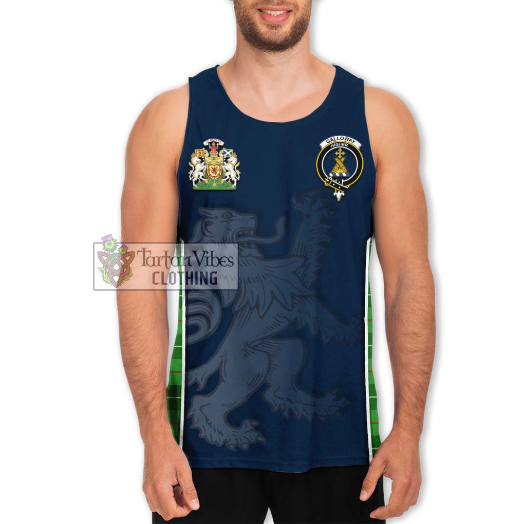 Galloway Tartan Men's Tank Top with Family Crest and Lion Rampant Vibes Sport Style Men - Tartan Vibes Clothing