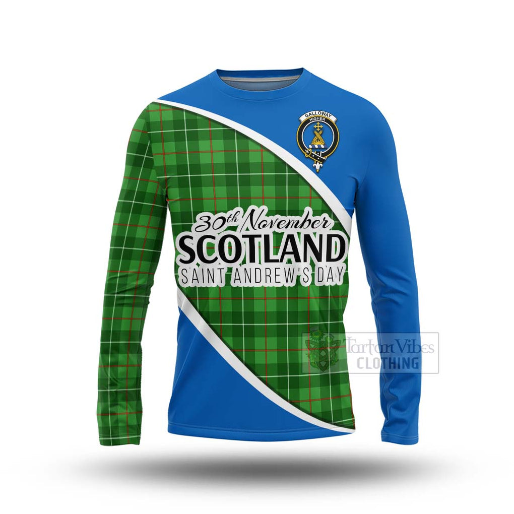 Tartan Vibes Clothing Galloway Family Crest Tartan Long Sleeve T-Shirt Celebrate Saint Andrew's Day in Style