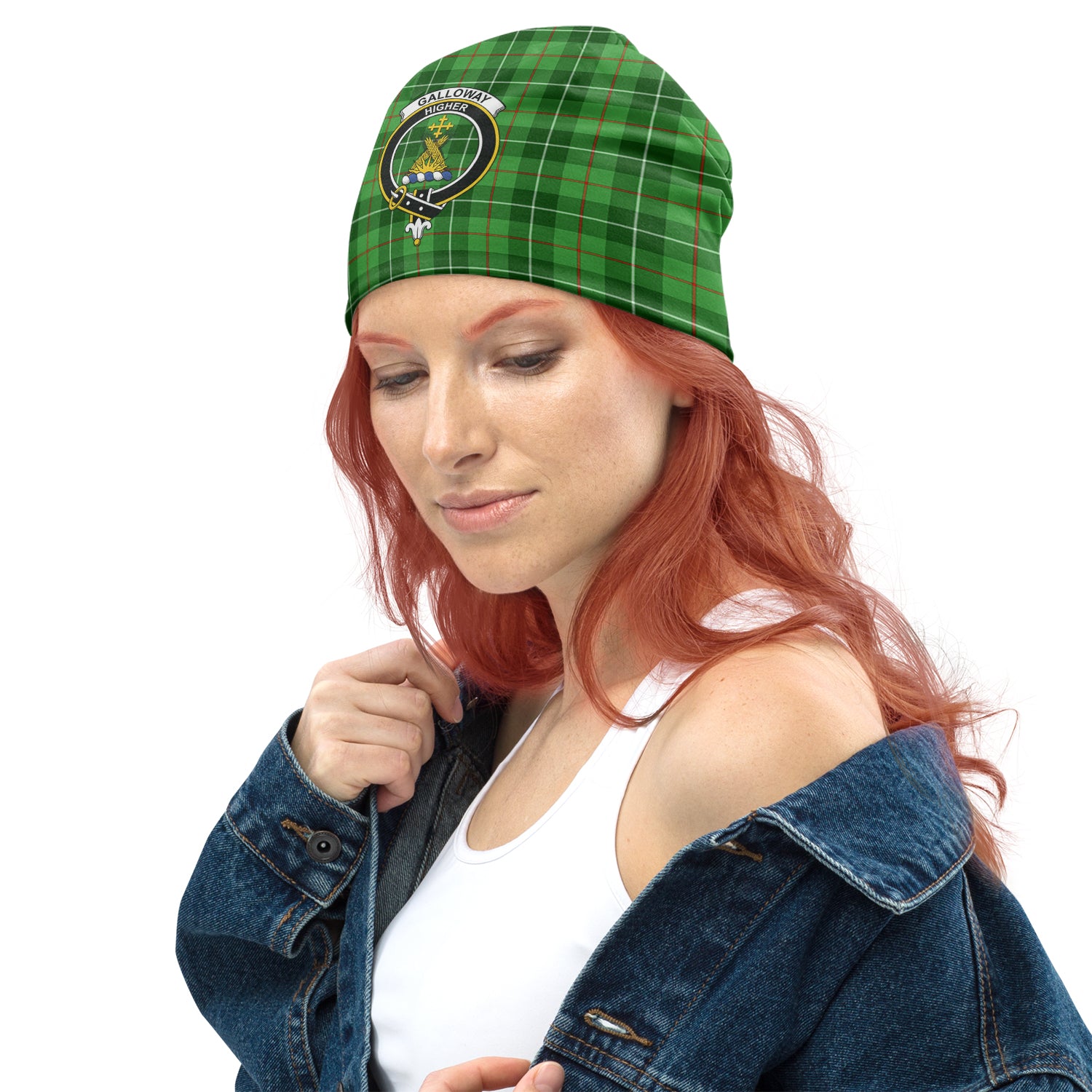 galloway-tartan-beanies-hat-with-family-crest