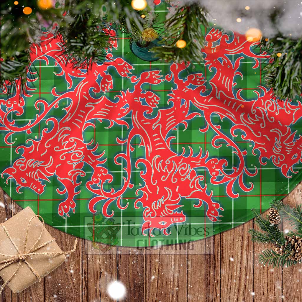 Tartan Vibes Clothing Galloway Tartan Christmas Tree Skirt Lion Rampant Style