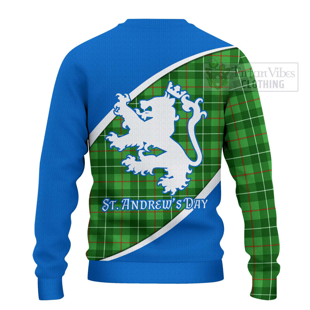 Tartan Vibes Clothing Galloway Family Crest Tartan Knitted Sweater Celebrate Saint Andrew's Day in Style