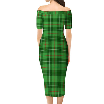 Galloway Tartan Off Shoulder Lady Dress