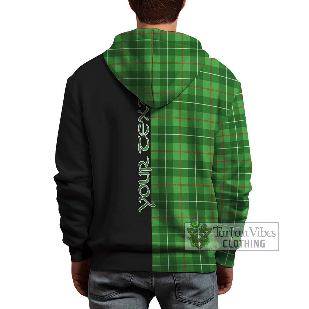 Galloway Tartan Hoodie with Family Crest and Half Of Me Style - Tartanvibesclothing Shop