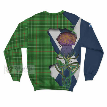 Galloway Tartan Family Crest Sweatshirt Scottish Thistle Celtic Inspired - Tartan Vibes Clothing