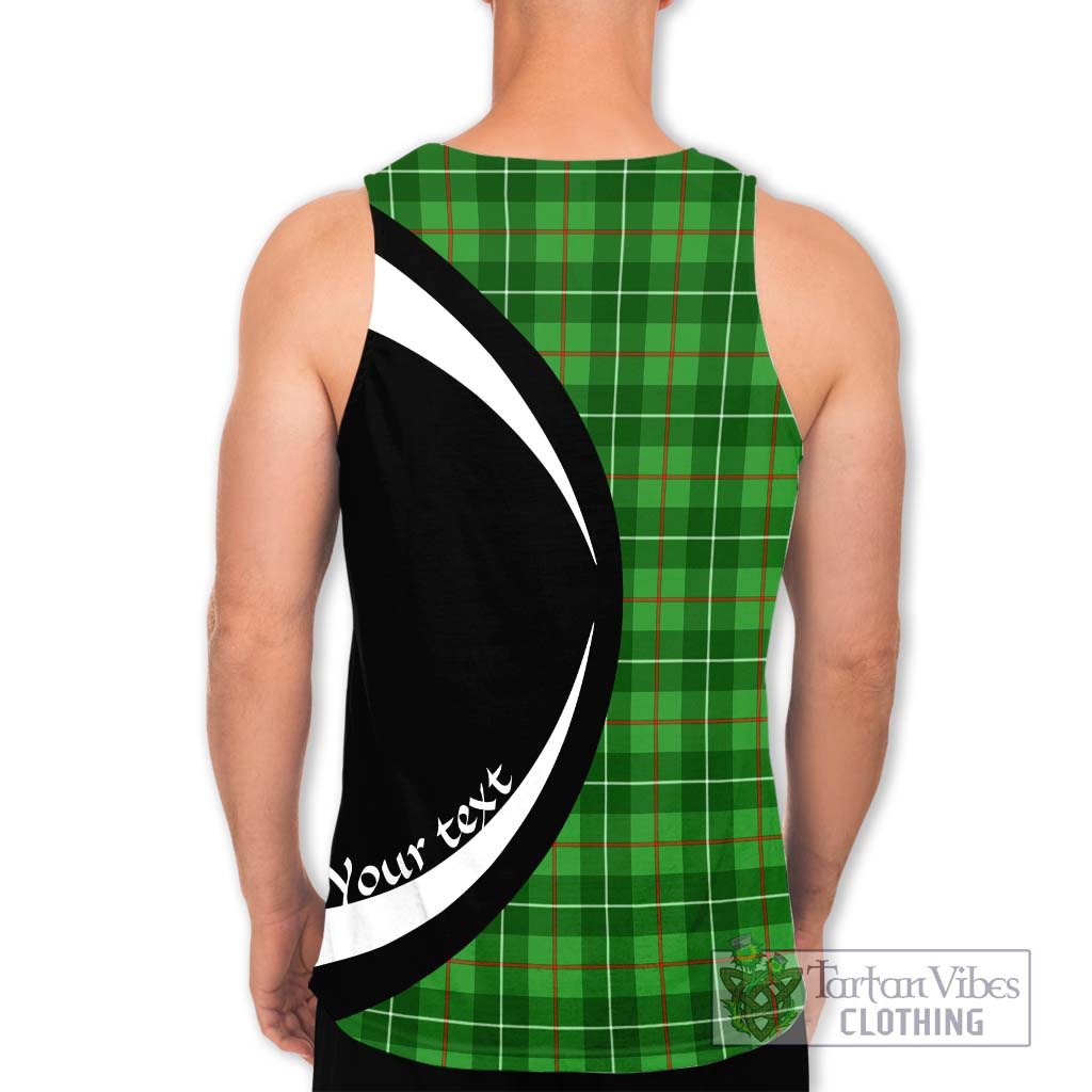 Galloway Tartan Men's Tank Top with Family Crest Circle Style - Tartan Vibes Clothing