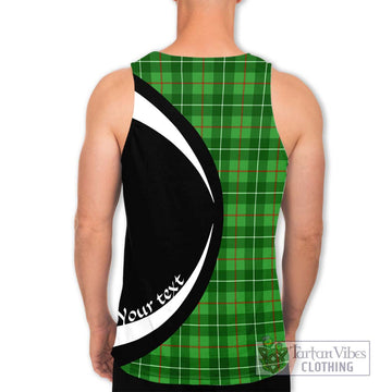 Galloway Tartan Men's Tank Top with Family Crest Circle Style