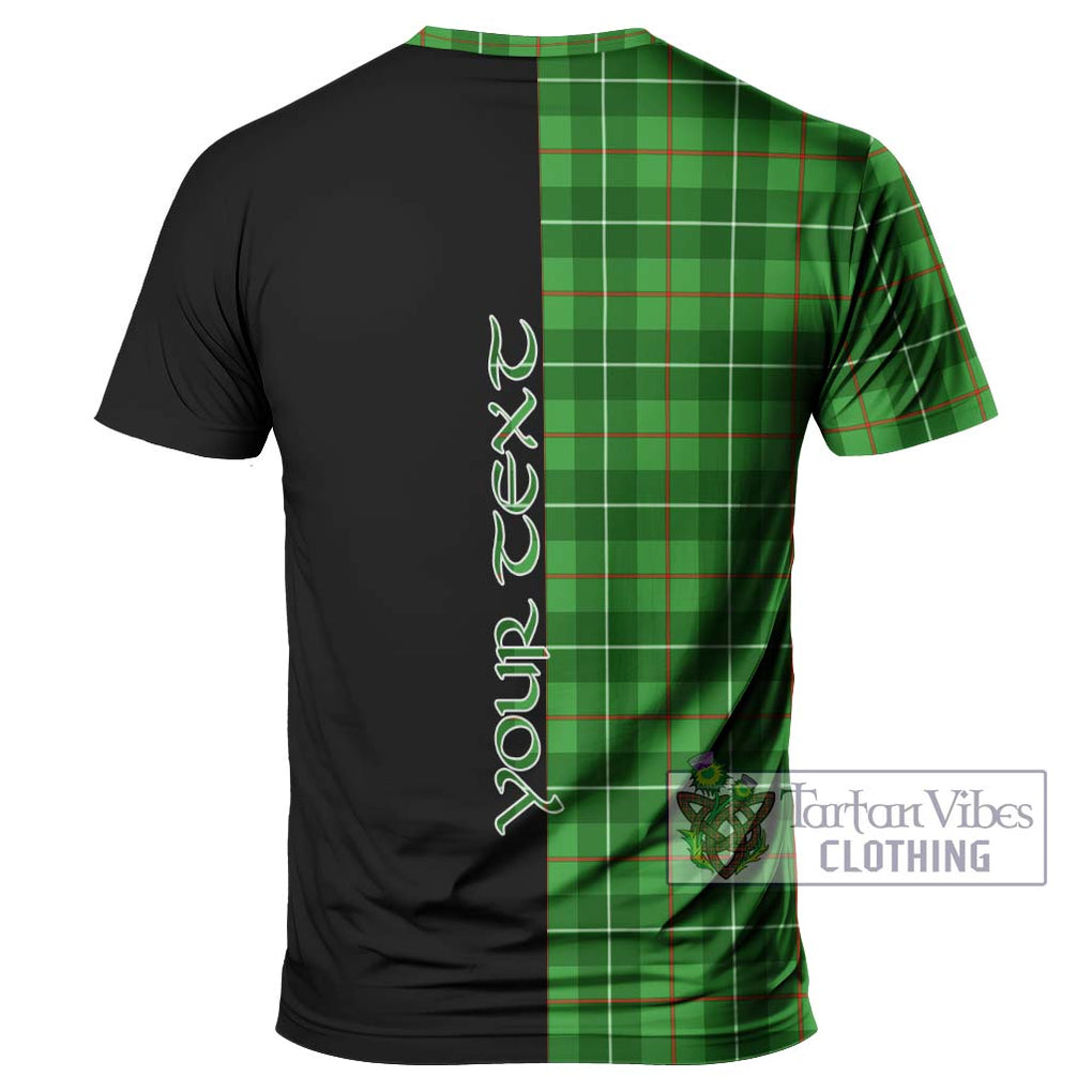 Galloway Tartan T-Shirt with Family Crest and Half Of Me Style - Tartanvibesclothing Shop