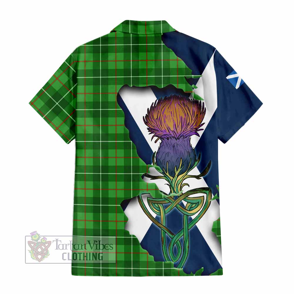 Galloway Tartan Family Crest Hawaiian Shirt Scottish Thistle Celtic Inspired - Tartan Vibes Clothing