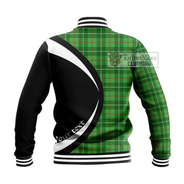 Galloway Tartan Baseball Jacket with Family Crest Circle Style