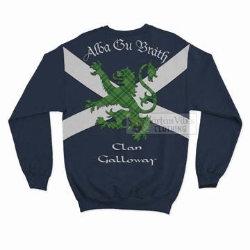 Galloway Tartan Lion Rampant Sweatshirt  Proudly Display Your Heritage with Alba Gu Brath and Clan Name