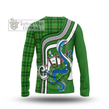 Galloway Tartan Long Sleeve T-Shirt with Epic Bagpipe Style