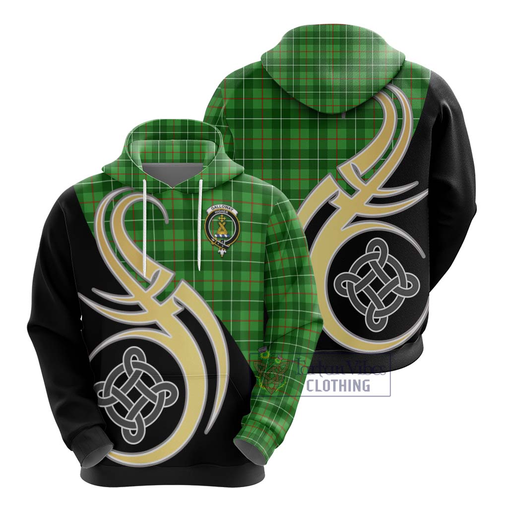 Galloway Tartan Hoodie with Family Crest and Celtic Symbol Style - Tartan Vibes Clothing