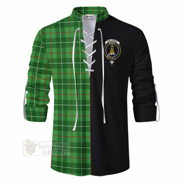 Galloway Tartan Ghillie Kilt Shirt with Family Crest and Half Of Me Style