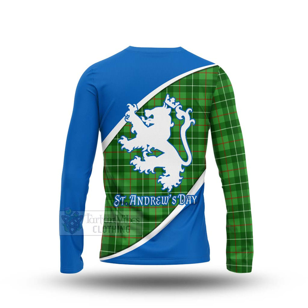 Tartan Vibes Clothing Galloway Family Crest Tartan Long Sleeve T-Shirt Celebrate Saint Andrew's Day in Style