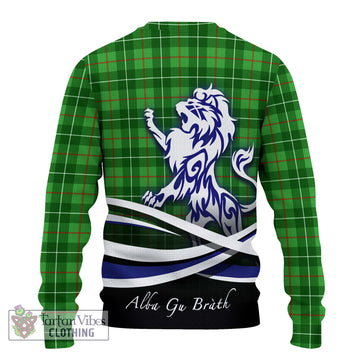 Galloway Tartan Ugly Sweater with Alba Gu Brath Regal Lion Emblem