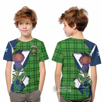 Galloway Tartan Family Crest Kid T-Shirt Scottish Thistle Celtic Inspired - Tartan Vibes Clothing