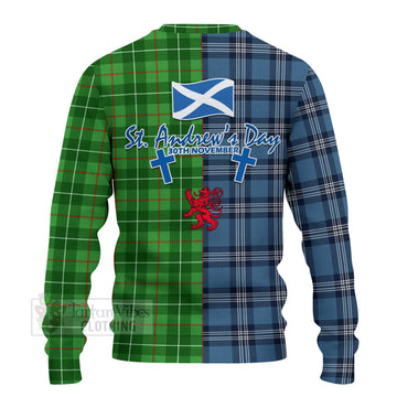 Galloway Tartan Knitted Sweater Happy St. Andrew's Day Half Tartan Style