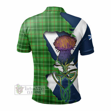 Galloway Tartan Family Crest Polo Shirt Scottish Thistle Celtic Inspired - Tartan Vibes Clothing