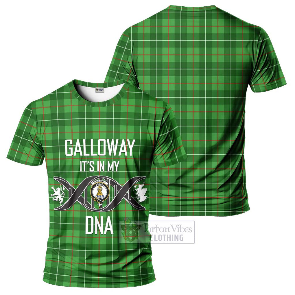 Galloway Tartan T-Shirt with Family Crest DNA In Me Style - Tartan Vibes Clothing