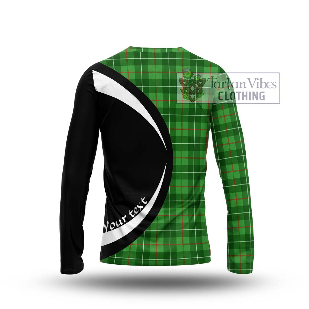 Galloway Tartan Long Sleeve T-Shirt with Family Crest Circle Style - Tartan Vibes Clothing