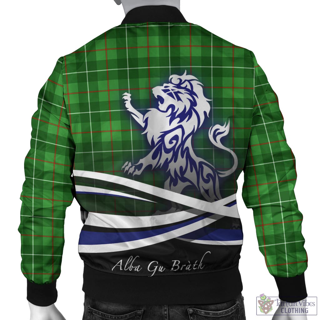 Tartan Vibes Clothing Galloway Tartan Bomber Jacket with Alba Gu Brath Regal Lion Emblem