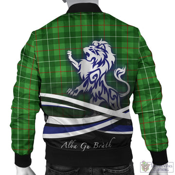 Galloway Tartan Bomber Jacket with Alba Gu Brath Regal Lion Emblem