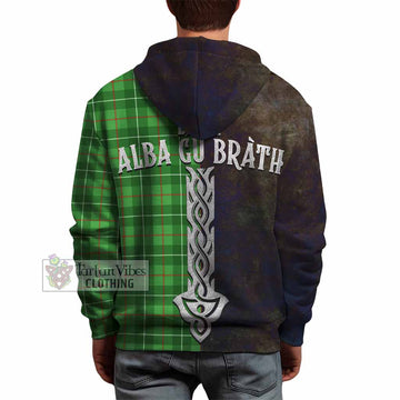 Galloway Tartan Family Crest Hoodie Alba Gu Brath Be Brave Lion Ancient Style - Tartan Vibes Clothing