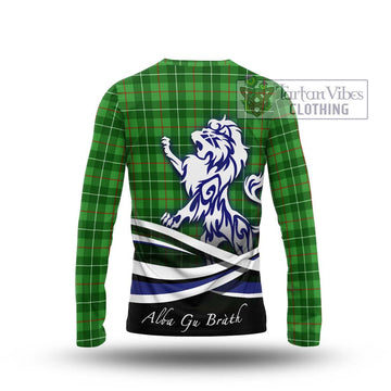 Galloway Tartan Long Sleeve T-Shirt with Alba Gu Brath Regal Lion Emblem