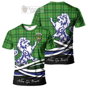 Galloway Tartan Cotton T-shirt with Alba Gu Brath Regal Lion Emblem