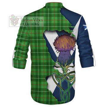 Galloway Tartan Family Crest Ghillie Kilt Shirt Scottish Thistle Celtic Inspired - Tartan Vibes Clothing