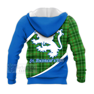 Galloway Family Crest Tartan Knitted Hoodie Celebrate Saint Andrew's Day in Style