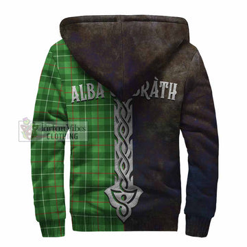Galloway Tartan Family Crest Sherpa Hoodie Alba Gu Brath Be Brave Lion Ancient Style - Tartan Vibes Clothing