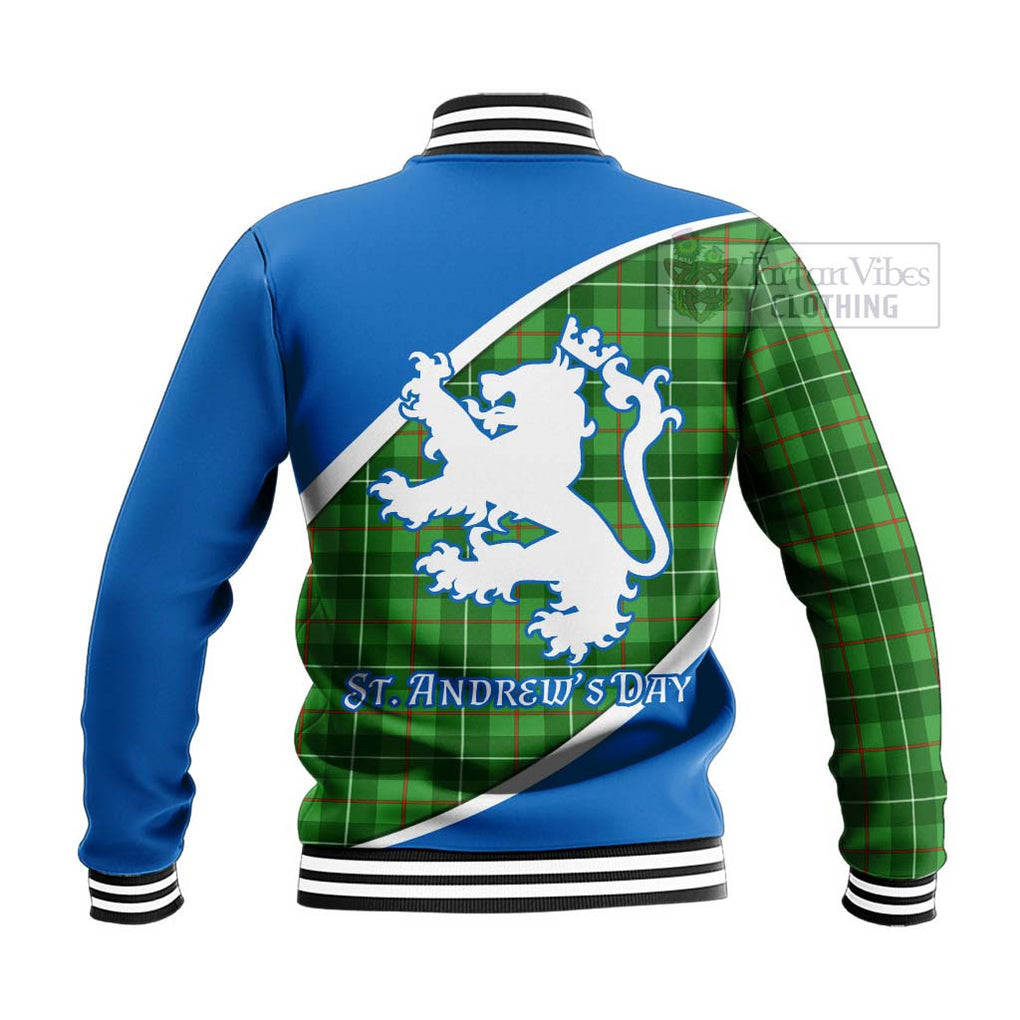 Tartan Vibes Clothing Galloway Family Crest Tartan Baseball Jacket Celebrate Saint Andrew's Day in Style