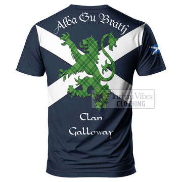 Galloway Tartan Lion Rampant T-Shirt Proudly Display Your Heritage with Alba Gu Brath and Clan Name