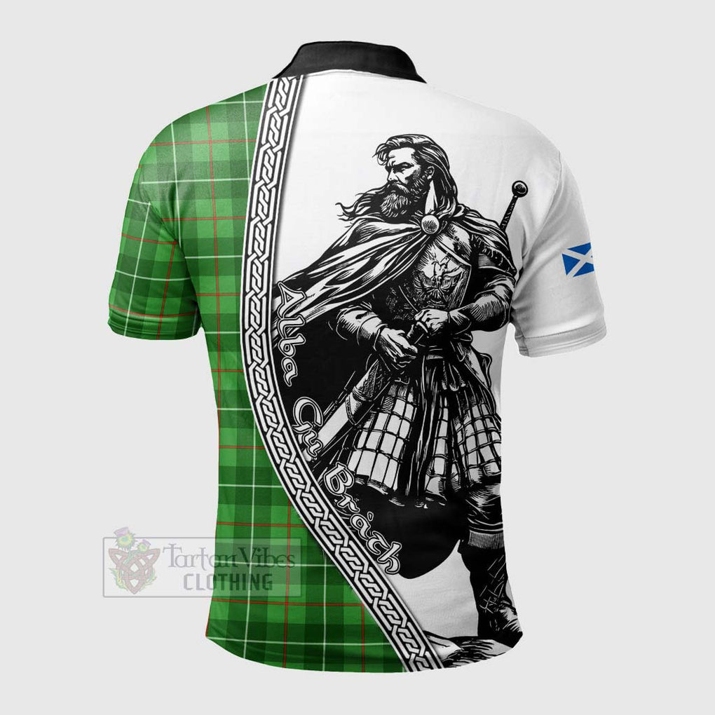 Galloway Tartan Clan Crest Polo Shirt with Highlander Warrior Celtic Style - Tartan Vibes Clothing