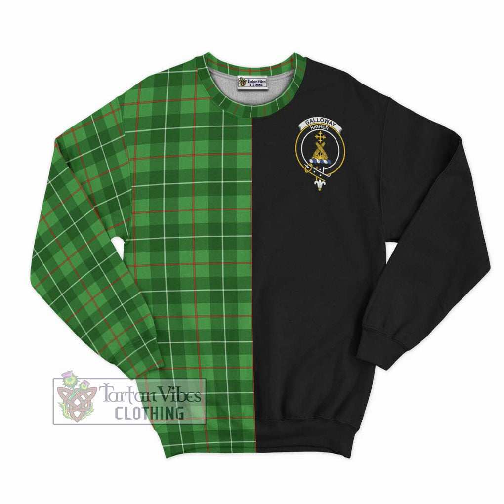 Galloway Tartan Sweatshirt with Family Crest and Half Of Me Style - Tartanvibesclothing Shop