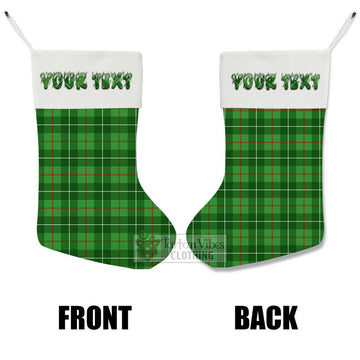 Galloway Tartan Christmas Stocking with Personalized Text