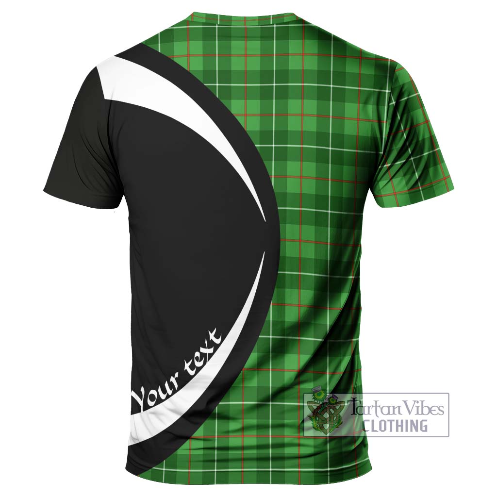 Tartan Vibes Clothing Galloway Tartan T-Shirt with Family Crest Circle Style