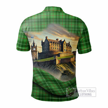 Galloway Tartan Family Crest Polo Shirt with Scottish Ancient Castle Style - Tartan Vibes Clothing