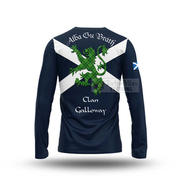 Galloway Tartan Lion Rampant Long Sleeve T-Shirt  Proudly Display Your Heritage with Alba Gu Brath and Clan Name